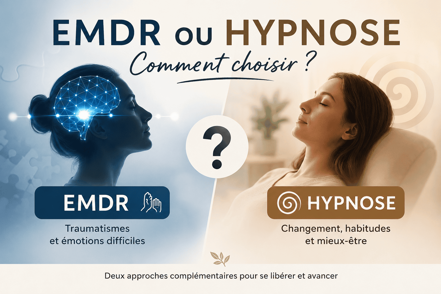 EMDR ou hypnose : deux approches complémentaires en thérapie brève